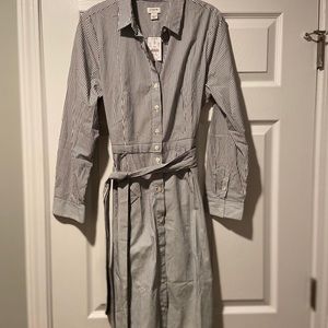 Pinstripe J Crew NWT Shirtdress.
